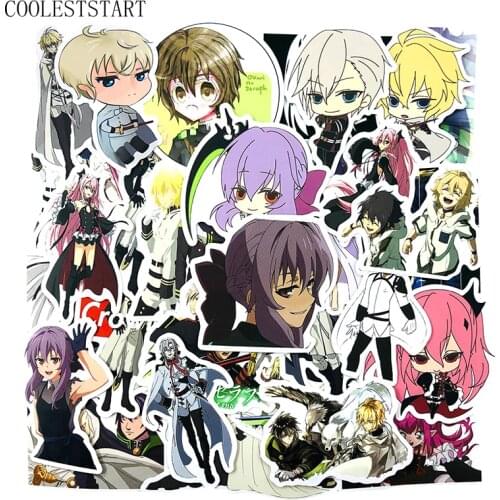 50PCS Seraph Of The End Japanes Anime Stickers For Motorcycle Bicycle Laptop Suitcase Guitar DIY Skateboard Car Phone