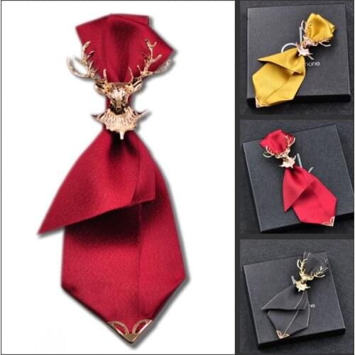 New Free Shipping fashion Mens male New deer head wine red bow tie male married Korean wedding dress groom groomsman stage