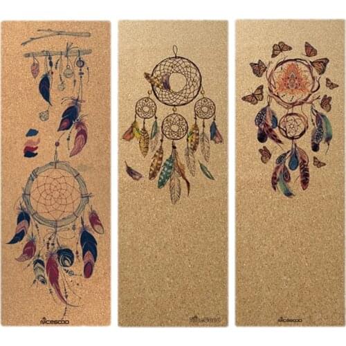 New High-density Non-slip Natural Rubber Natural Rubber Cork Yoga Mat 3mm Tasteless Yoga Mat Pilates Mat Exercise Training Mats
