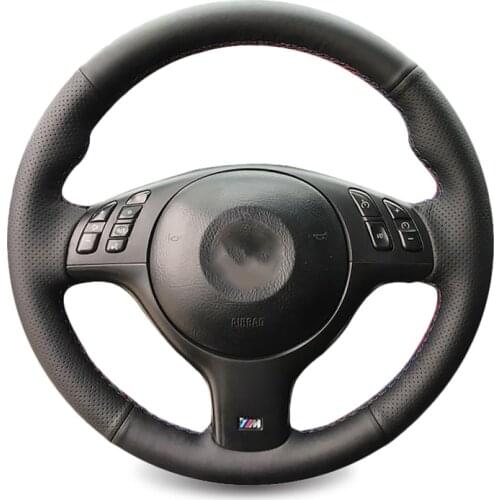Artificial Leather Auto Braid On The Steering Wheel Cover for BMW M Sport E46 330i 330Ci E39 540i 525i 530i M3 E46 Car Covers