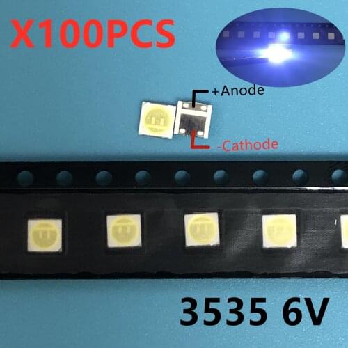 50pcs-100pcs New And Original For LG LED LED 2W 6V / 1W 3V 3535 Cool cold white LCD Backlight for TV