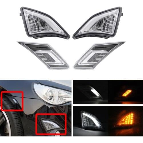 Combo Front Led Side Marker Lights W/ Corner Lights For Toyota GT-86 FT-86 Scion FR-S 2013- White Position Amber Turn Signal