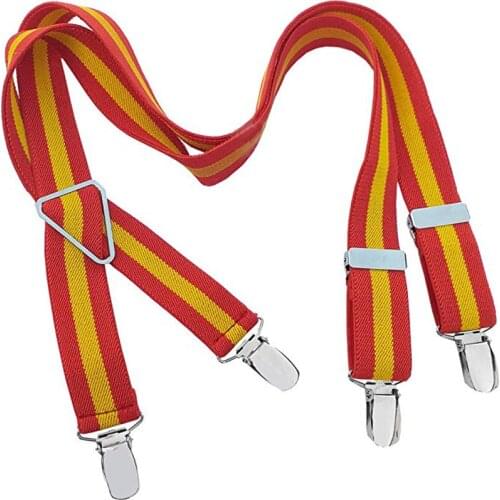 Spain flag suspenders Green red and Gualda, elastics