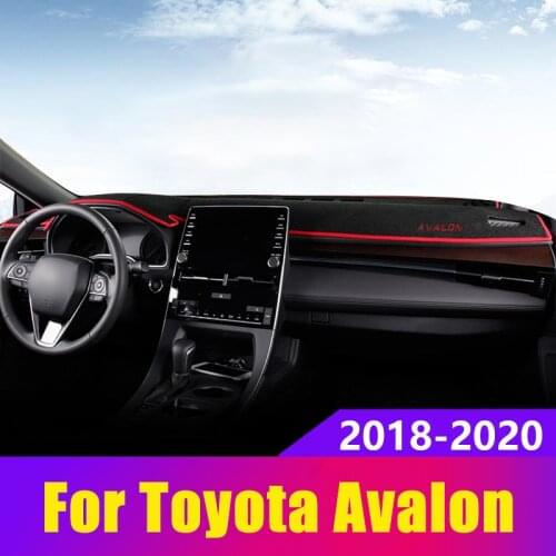 Car Dashboard Avoid Light Pad Instrument Platform Desk Cover Mat Carpets ANti-UV for Toyota Avalon 2018 2019 2020 Accessories