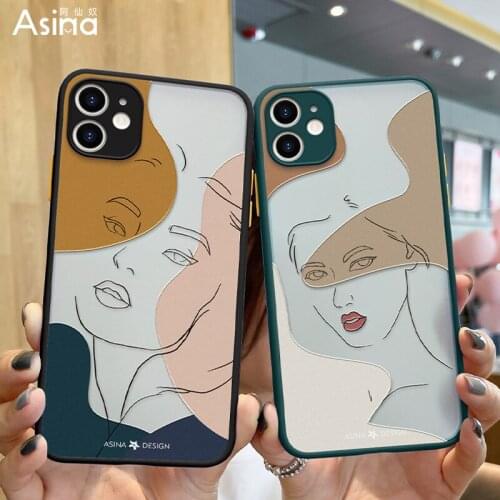 ASINA Transparent Phone Cases For iPhone 11 12 Pro Max Hard PC Women Capa For iPhone 7 8 Plus Xs Xr SE2020 Case Cover Funda