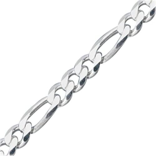 Silverlina Silver 120 Micron Figaro Chain Necklace