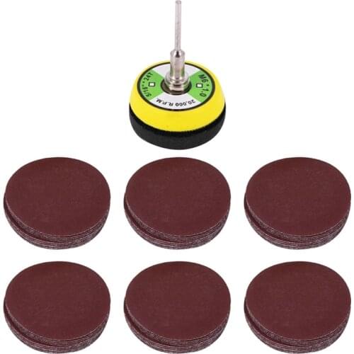 60 Pcs Sanding Paper Grinding Wheel With 50Mm Polishing Pad Adapter, Grits Grinding Pad Grit Paper, Size 100, 240, 600, 800, 100