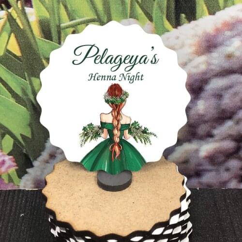 Save the Date Wooden Magnet for Your Guests and Colorful Printed Wedding, Henna, Christening Gifts 25 pcs