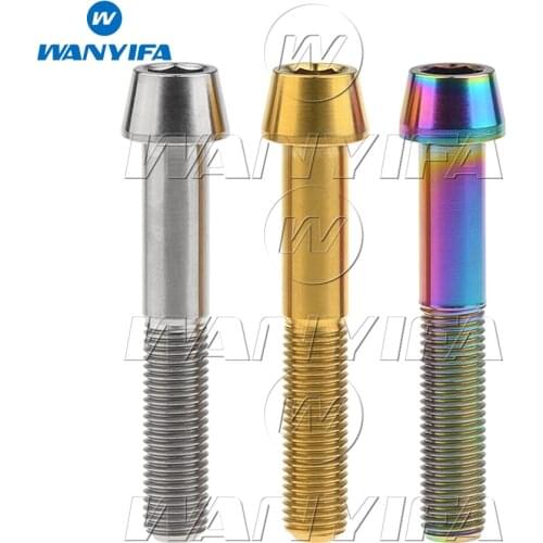 Wanyifa Titanium Bolt M10x55 60 70 80 85 100mm Taper Head Screw for Ducati Front Brake Caliper Motor Motorcycle Bolt
