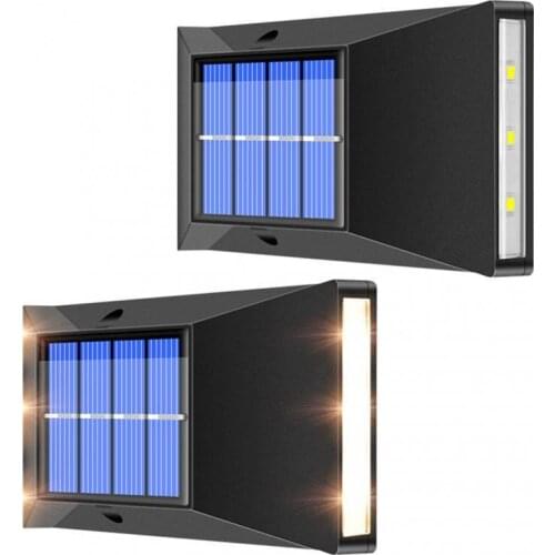 Outdoor LED Solar Light Path Stair Waterproof Wall Lamp Street Lights Garden Landscape Step Deck Lights Balcony Fence Decoration