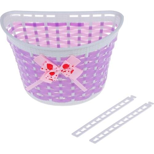 Bicycle Basket Front Bag Rear Hanging Basket Panniers Bike Bowknot Front Basket For Children Girl Gifts Cycling Accessories