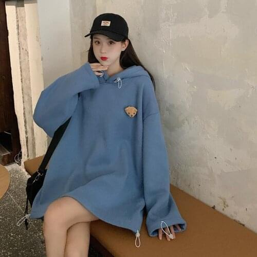 Sweatshirt Women Autumn Winter 2020 New Loose Korean Edition Plush Thickened Hoodie Fashion Sudadera Mujer Em