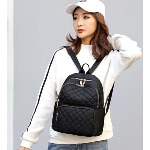 066F Anti-theft Multi-pockets Womens Fashion Backpack Handbags Casual Satchel Shoulder Bag for Girls