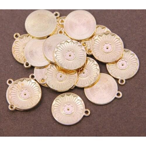 10pcs/lot 16*19MM Zinc Alloy Charms Pattern Round Coin Charms Pendant For DIY Fashion Necklace Jewelry Bracelet Accessories