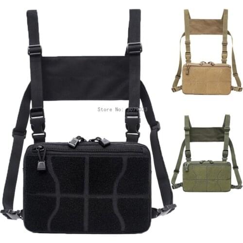 1000D Tactical Adjustable Chest Bag Outdoor Hunting Harness Chest Rig Waist Pack
