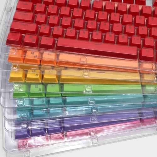 104 Pcs Backlit Keycap Keys, Two-color Injection Molded Characters, Transparent OEM High Mechanical Keyboard Keycaps