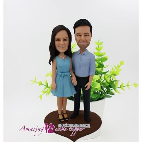 2019 AMAZING CAKE TOPPER Marriage to commemorate you is my favorite Toys Custom Polymer Clay Figure From Pictures