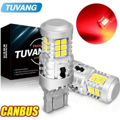 2x 1157 P21/5W BAY15D LED Auto Brake Lights 3030 Chip 20 SMD 7443 W21/5W Car Daytime Running Light Stop Tail Bulbs 12V Red White