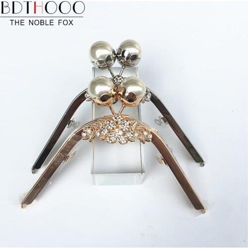 BDTHOOO Lot of 5pcs 18cm Coin Purse Bag Handle Handbag Clasp Metal Frame Kiss Lock Handle for DIY Making Clutch Bags Accessories