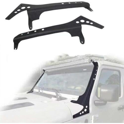 50" LED Light Bar Mounting Bracket Waterproof Kit For Jeep Wrangler JL 2018 2019 factory