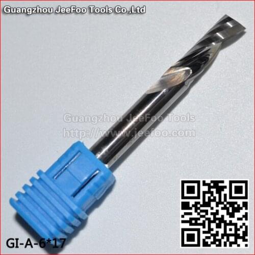 6*17mm One Flute Spiral CNC Cutting Bits, End Mill Milling Cutter MDF Wood Engraving Milling Machine Industry A series