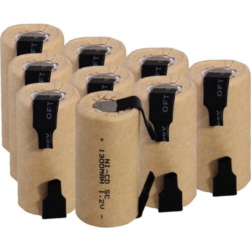 80 pcs SC 1300mah 1.2v battery NICD rechargeable batteries for emergency light toy equipment power for electric screwdriver