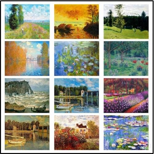 Diamond Art Painting Scenic Scenes Beautiful Natural Scenery Flower Field Flower Sea Manor Pond Lake Color Oil Painting Decor