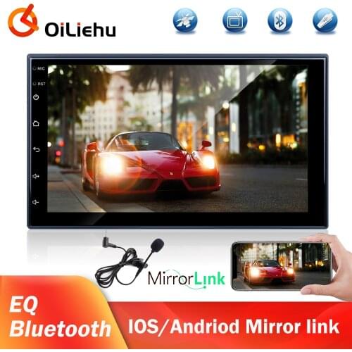 OiLiehu 2 Din Car Radio Carplay Multimedia Player 7'' 9'' 2.5D FM Stereo Receiver For Universal Volkswagen Nissan Hyundai Toyota