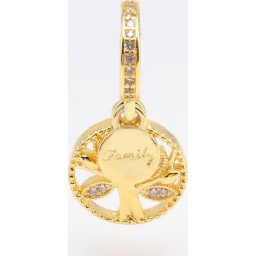 Bewill 925 Sterling Silver Pendant Beads Inlaid With Diamond Tree Pendant Fit Original Charms Bracelet