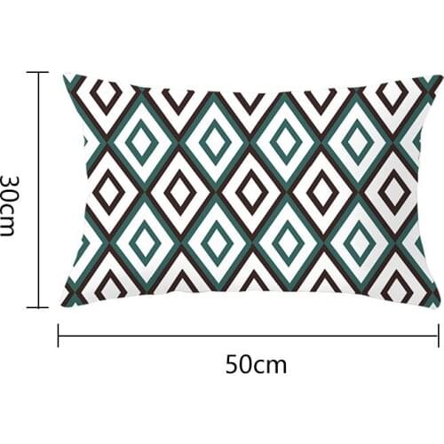 Black and White Geometric Decorative Pillowcases Polyester Throw Pillow Case Striped Geometric Rectangle Waist Pillowcase