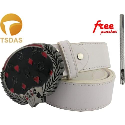 Black ACE Poker Novelty Belt Buckles For Mens Jeans Accessories Metal Belt Buckle Suit For 4cm Width Belt Mens New Year Gift