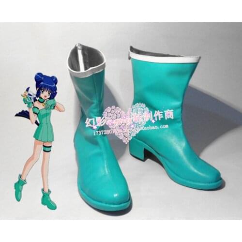 Tokyo Mew Mew Aizawa Minto Green Short Halloween Girls Short Cosplay Boots Shoes H016