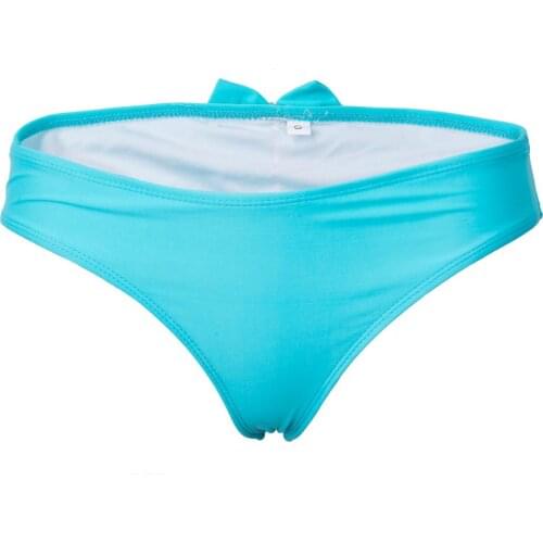 Summer Women Sexy Swimwear Panties HOT Sexy Women Summer Solid Low Waist Bow Swimwear Panties Briefs