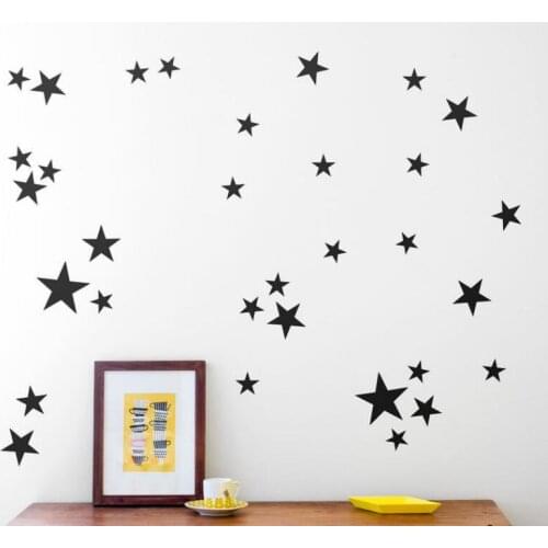 Star pattern cute Wall Sticker kids Easily Removable Waterproof no Pollution material for kids room Bedroom Small fresh decorate