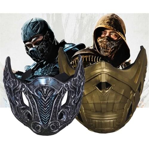 Mortal Kombat Sub-Zero Kuai Liang Scorpion Hanzo Hasashi Mask Cosplay Costume Helmets PVC Masks Masquerade Halloween Party