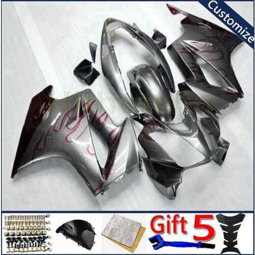 Motorcycle panels For VFR800 2002 2003 2004 2005 2006 2007 2008 2009 2010 2011 2012 VFR 800 ABS plastic Fairing kit red flames
