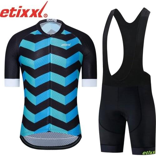 2021 etixxl New Brand Cycling Jersey Short Sleeve Summer Breathable bib shorts Bicycle Clothes Quick Dry Roupa Ciclismo Maillot
