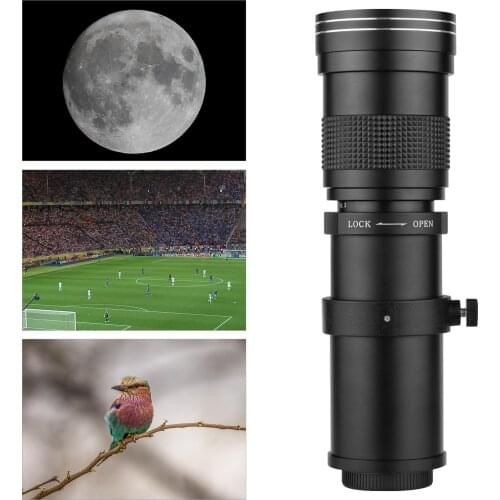 Camera MF Super Telephoto Zoom Lens F/8.3-16 420-800mm T Mount Camera Lens for Canon Nikon Sony Fujifilm Olympus Cameras