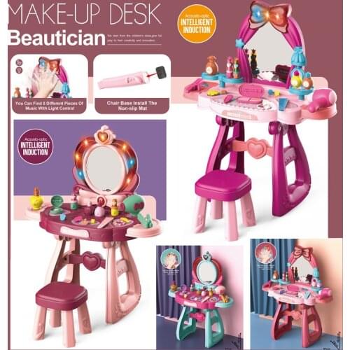 Princess 3+ Years Birthday 30PCS 36PCS Baby Girl Gift Simulate Dressing Table Toys Make up Beauty SET Pretend Play Music