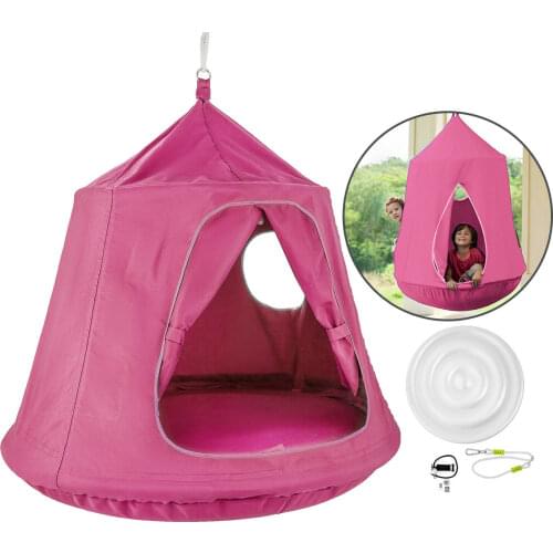 Family HangOut Hanging Pod for Entire Family pink Sturdy Lightweight and portable Spacious and comfortable Easy to pack