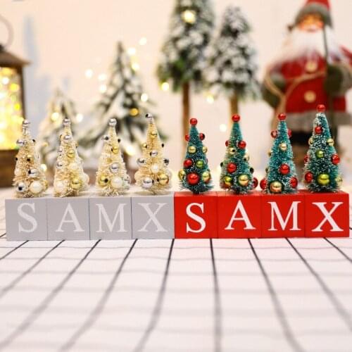 Christmas Tree Letter Decorations Party DIY Desk Decorations Garden Ornament Miniature Plant Decoration for Home Party yl26