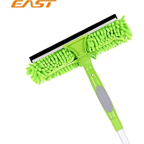East Chenille Window Cleaner Rotatable Telescopic Window Cleaning Brush Glass Washing Wiper Household Cleaning Tools