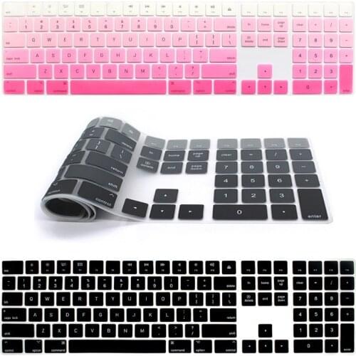Silicone Skin Keyboard Cover For Apple Magic Keyboard 2019 NEW Magic Keyboard with Numeric Keypad MQ052LL/A A1843 Soft