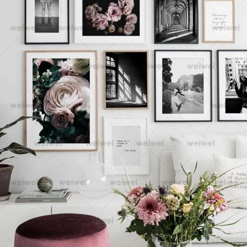 Nordic Figure Poster Flowers Canvas Painting Quote Wall Art Pictures for Living Room Modern Home Decorative Prints On The Wall