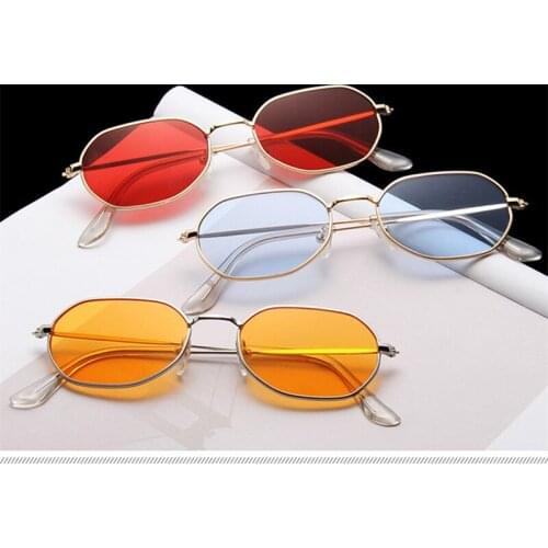 VWKTUUN Sun glasses Women Vintage Glasses Colorful Lens Sunglasses Men Metal Irregular Frame Driving Driver Male Female Eyewear