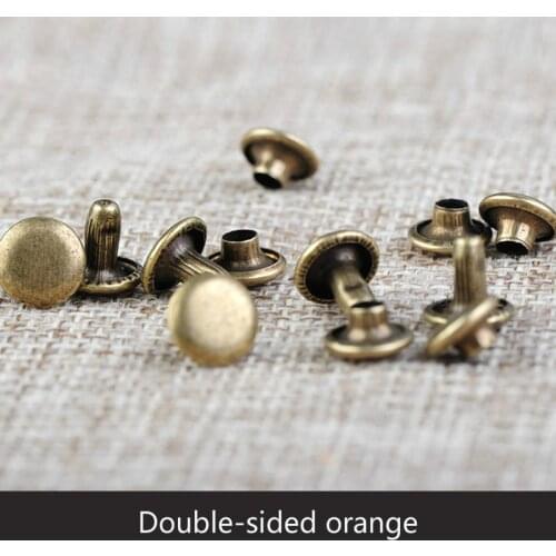 DIY hand-stitched patchwork leather leather shoes and hats luggage accessories accessories double-sided rivets mushrooms nails h