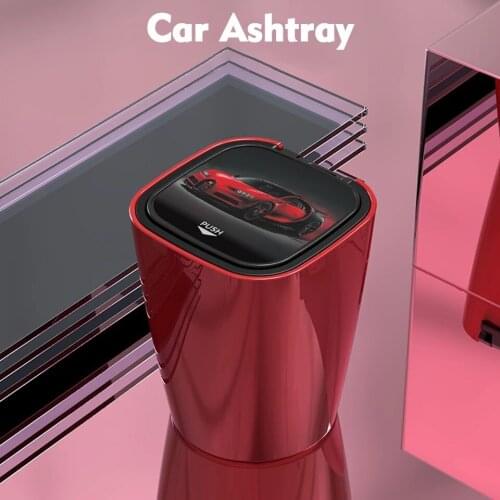 LED Light Car Ashtray Home Office Smokeless Ashtray Portable Car Styling Universal Size Auto Cigarette Flame Retardant Ash tray