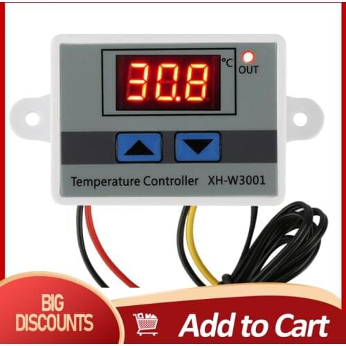 Thermostat Controller 220V 10A Digital LED Switch Temperature Controller W/Probe Smart Temperature Control System
