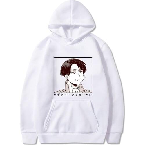 Kawaii Cartoon Hoodie Anime Attack on Titan Hooded Men Fashion Pullover Causal Top