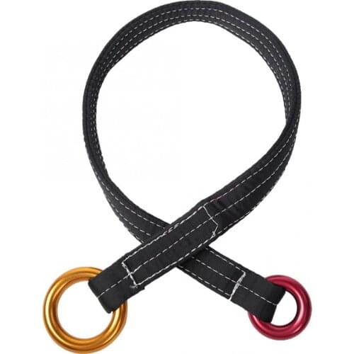 90cm/120cm Climbing Lanyard Safety Rope Cord Tree Rescue Rope Rock Rappelling Wire Double Hanging Rings Climbing Rope